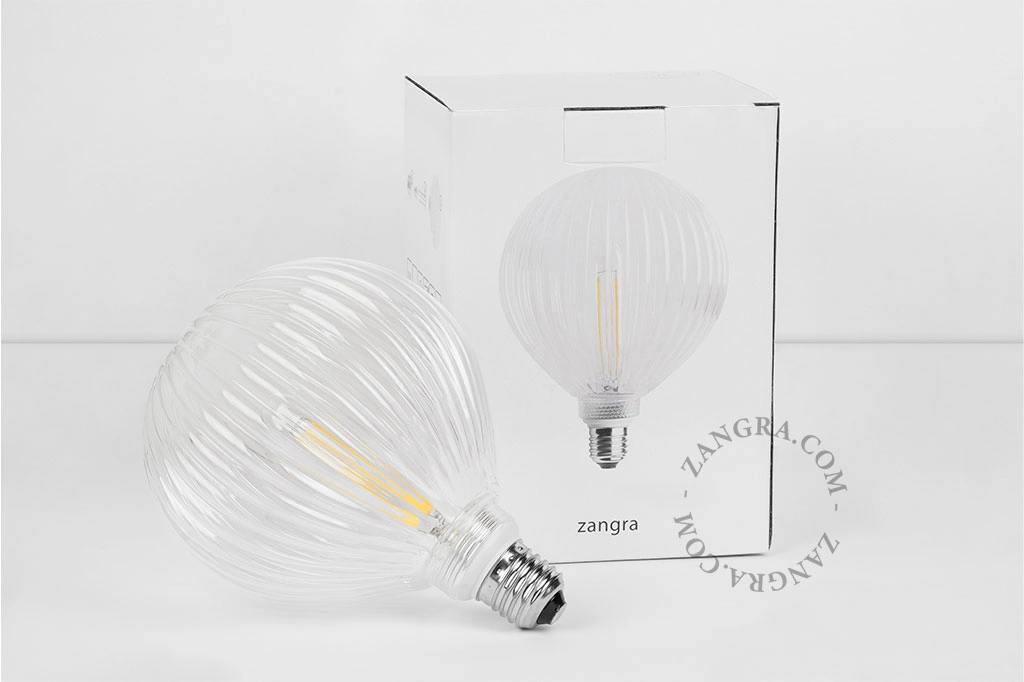E27 dimbar filament LED ljuskälla - linjer - 2700K - 4W