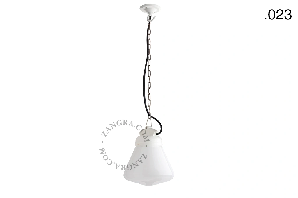 hanglamp van porselein en glas  - IP54