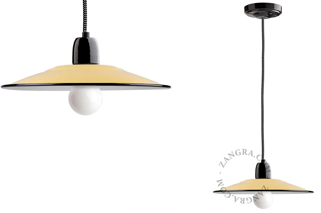suspension en émail caramel - Ø 28 cm