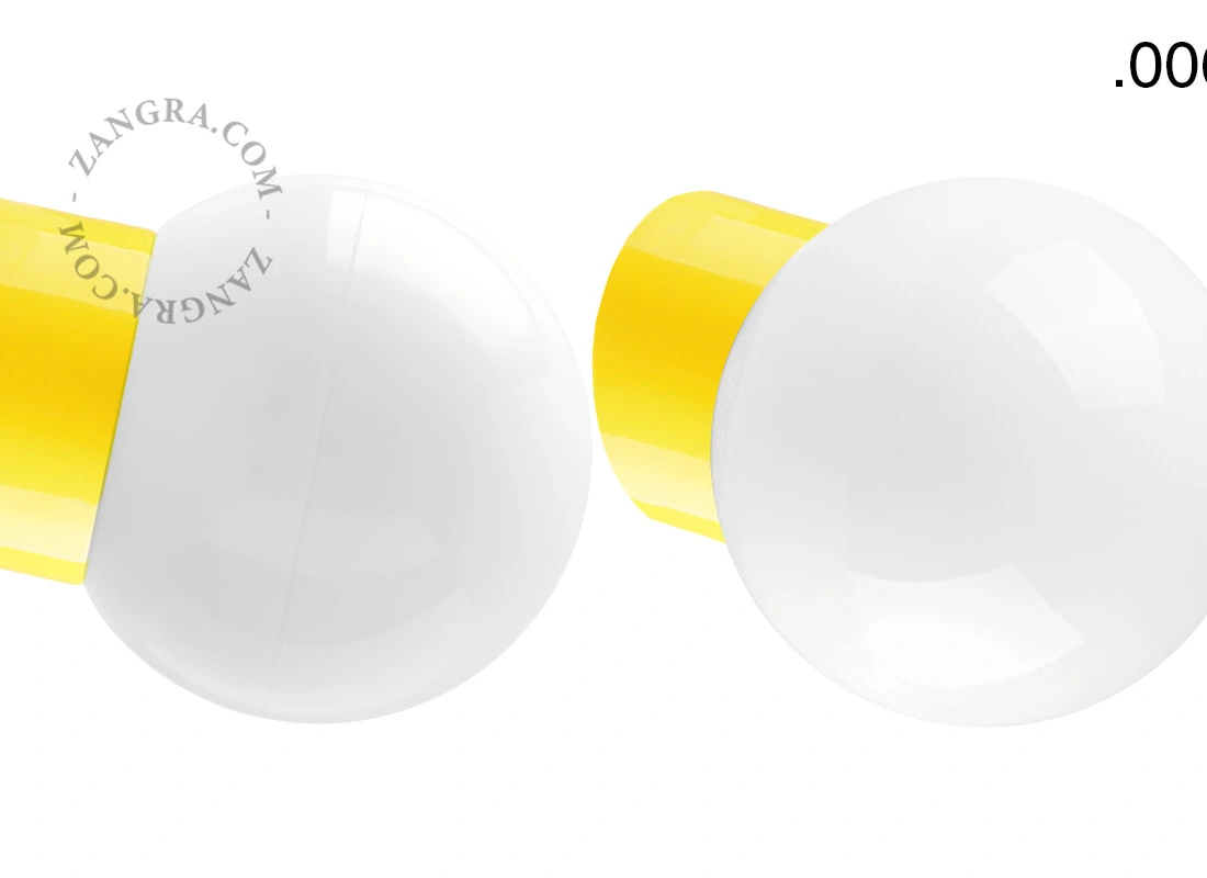 yellow porcelain wall light David - Ø 10 cm