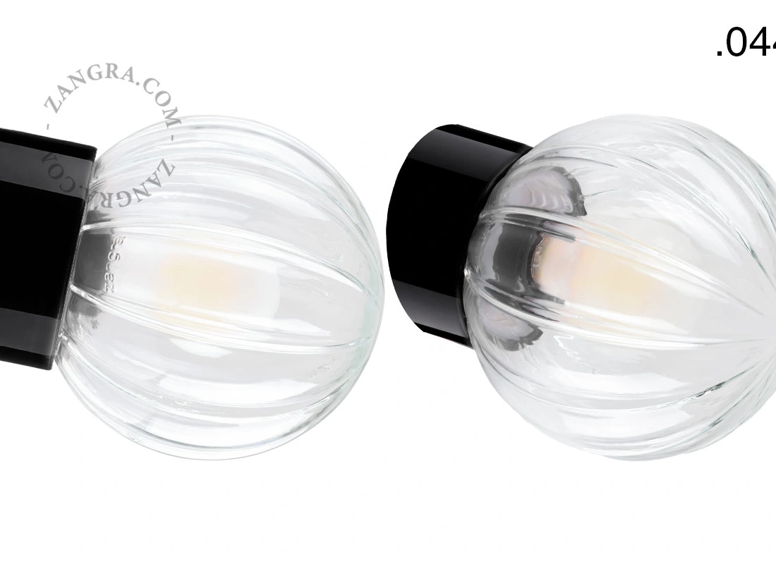 czarna porcelanowa lampa ścienna David - Ø 10 cm