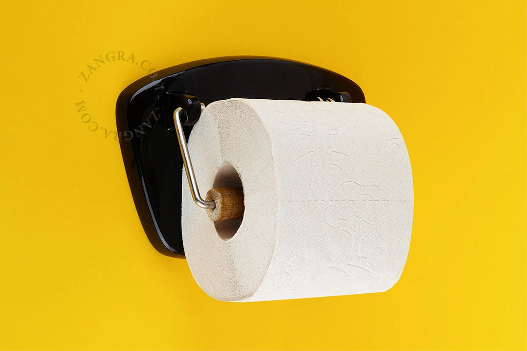 black toilet paper holder Clarabelle