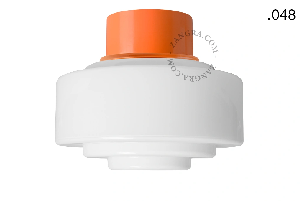 orange wall or ceiling light - glass shade - Ø 10 cm