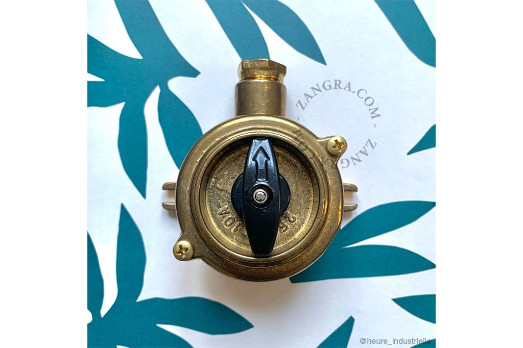 water-resistant rotary switch in brass