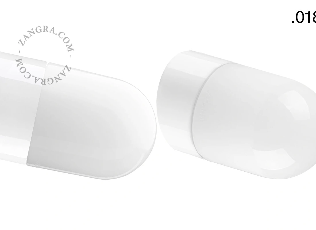 biała porcelanowa lampa ścienna David - Ø 10 cm