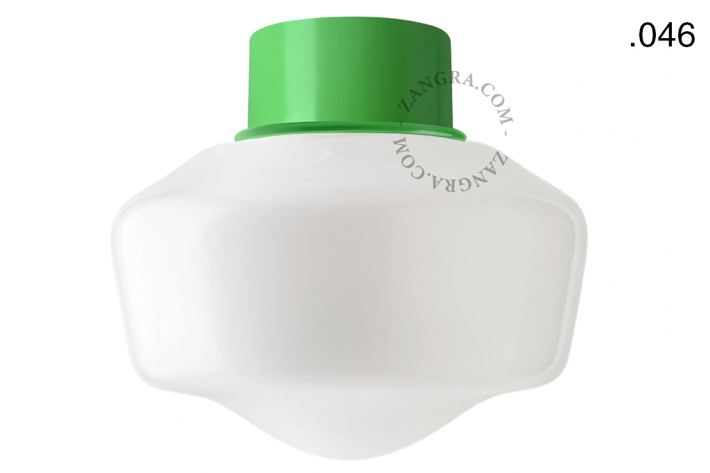 applique ou plafonnier vert - globe en verre - Ø 10 cm