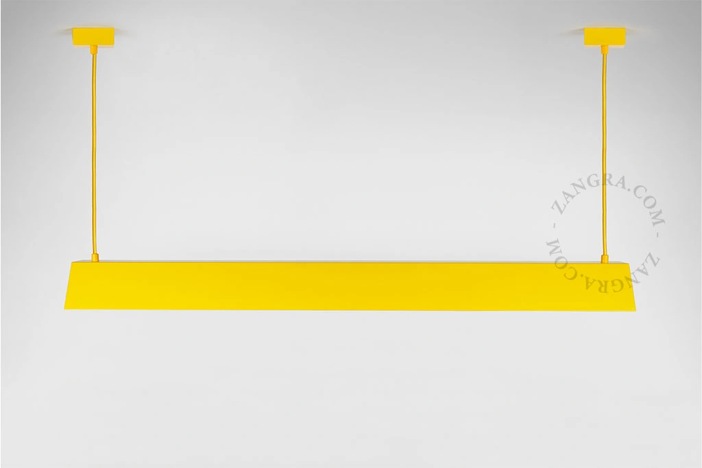 candeeiro suspenso linear amarelo Brenda