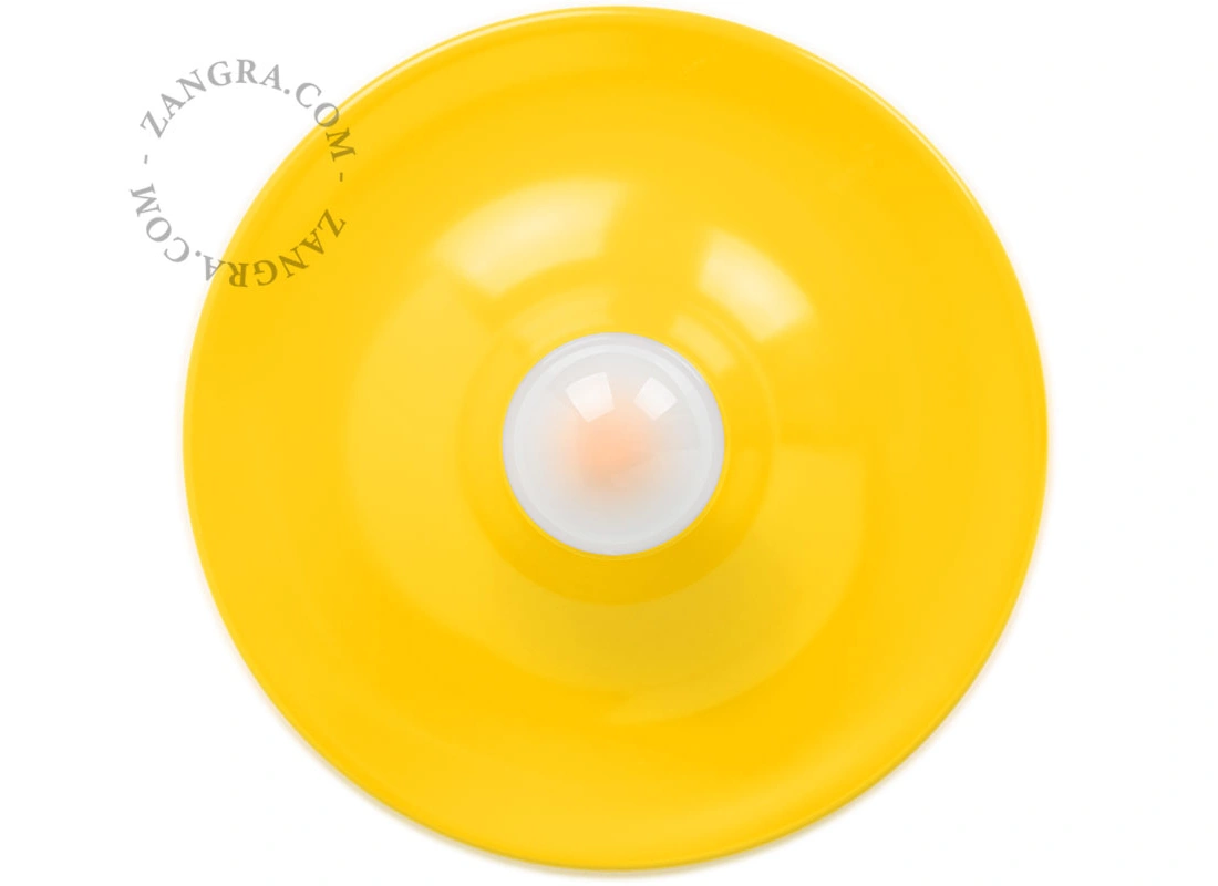 gul Space Age lampe Eli - Ø 26 cm