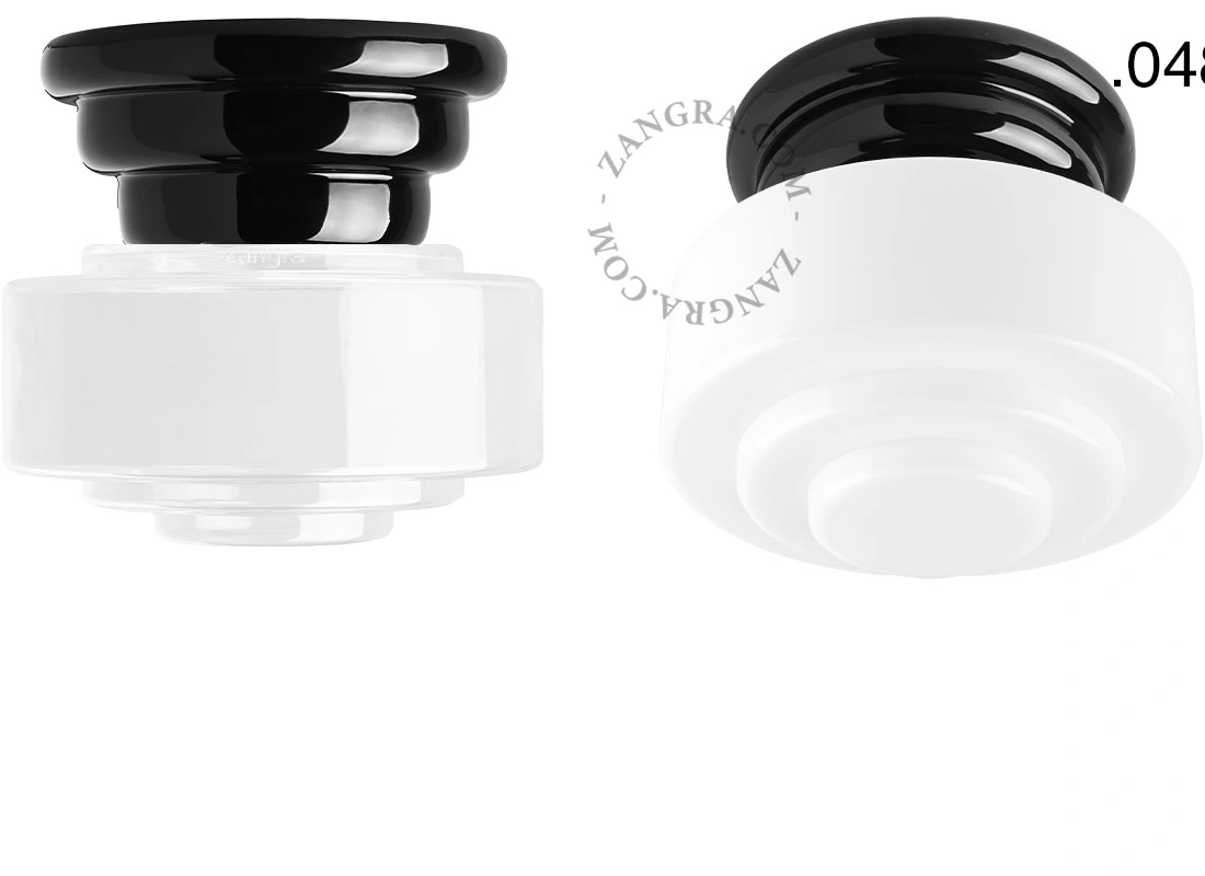 black porcelain Art Deco light Daniel