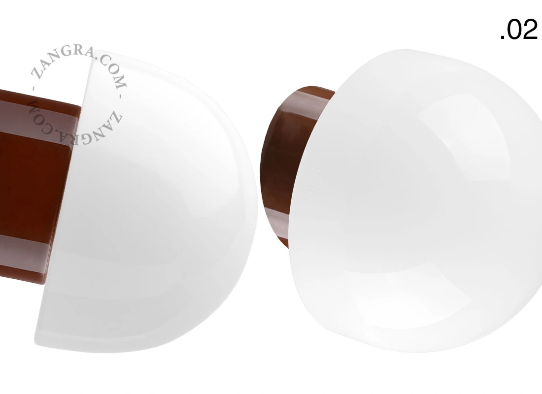 brązowa porcelanowa lampa ścienna David - Ø 10 cm