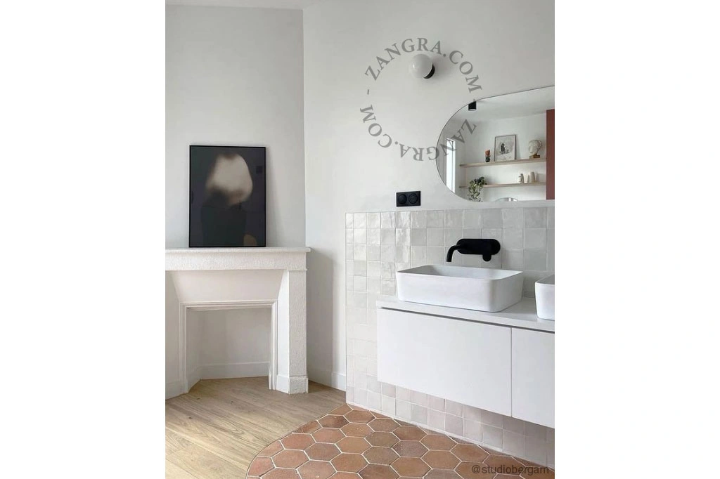 candeeiro de parede ou de teto em porcelana preta - abajur de vidro - Ø 10cm - IP54