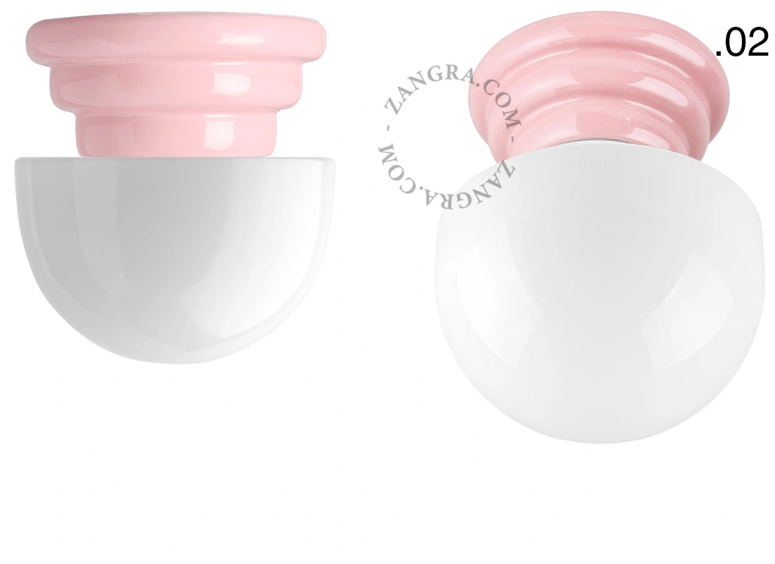 pink porcelain Art Deco light Daniel
