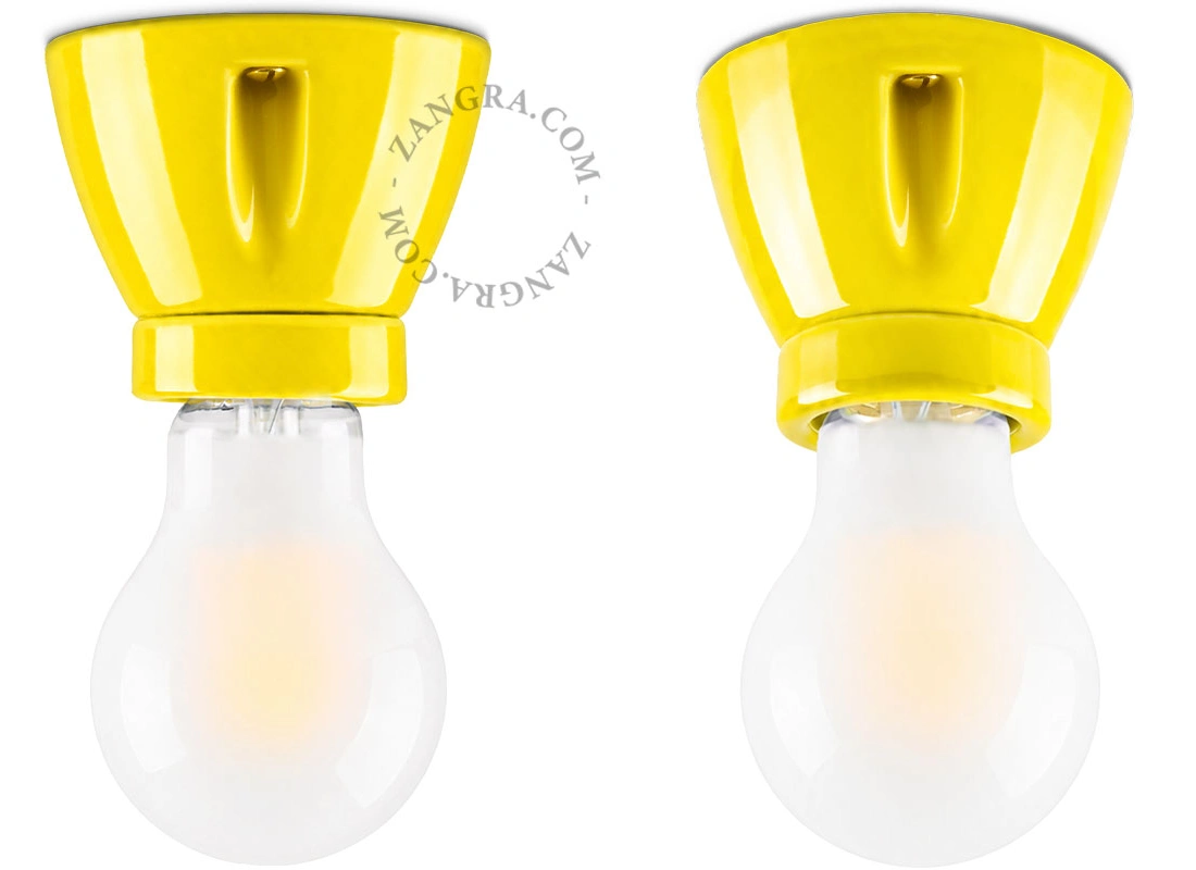 porcelanowa lampa żółta