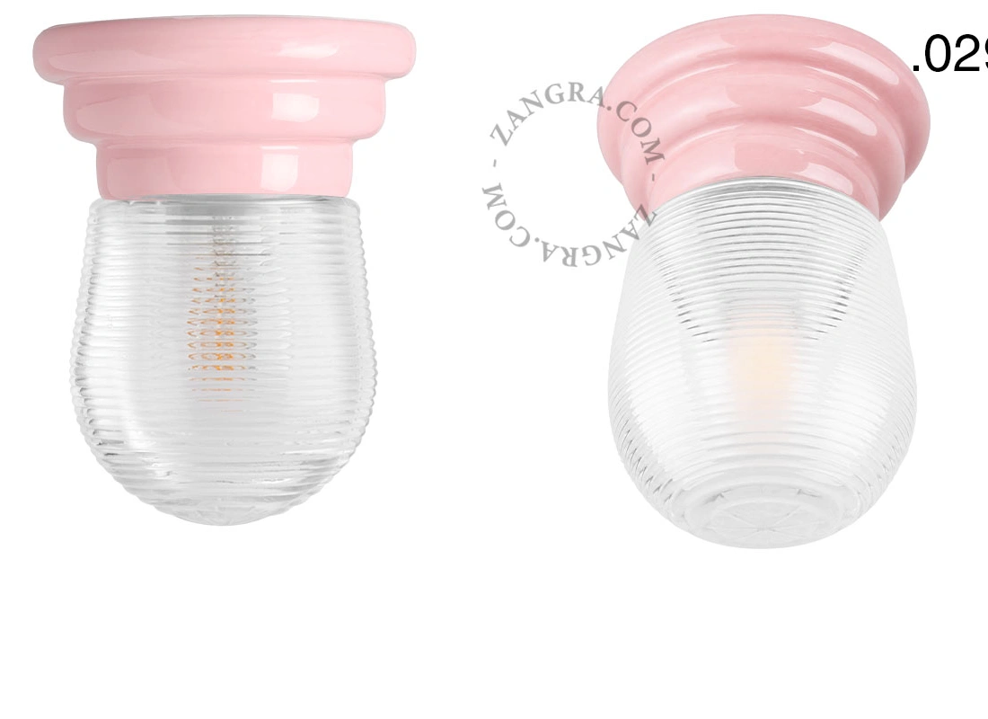 pink porcelain Art Deco light Daniel