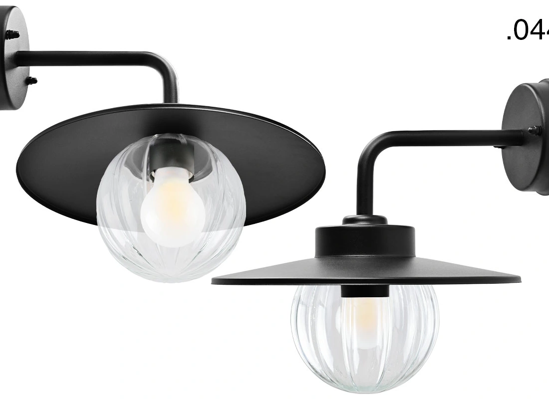 black wall light Eduardo - IP54