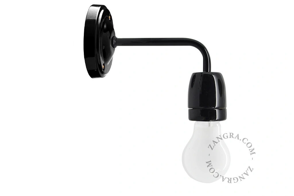 black Pure Porcelain wall light