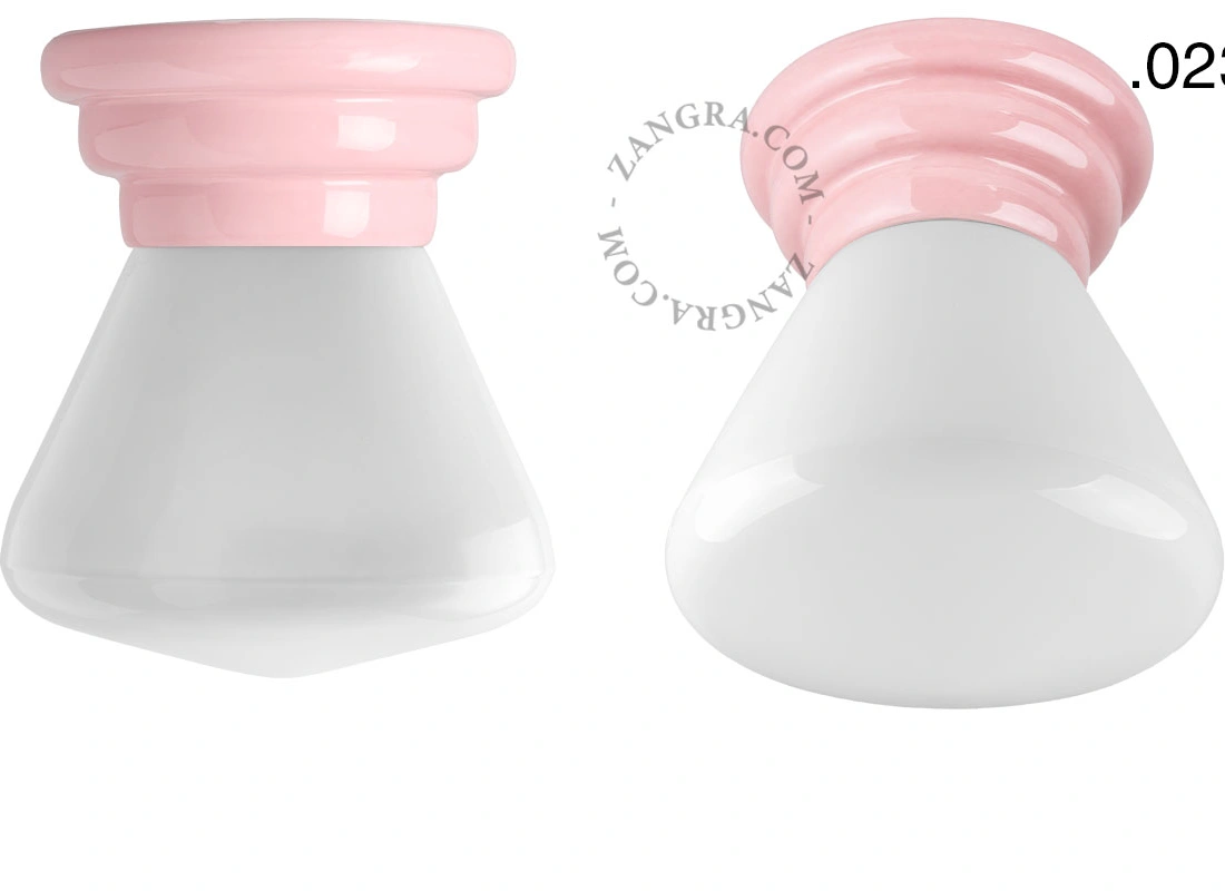 pink porcelain Art Deco light Daniel