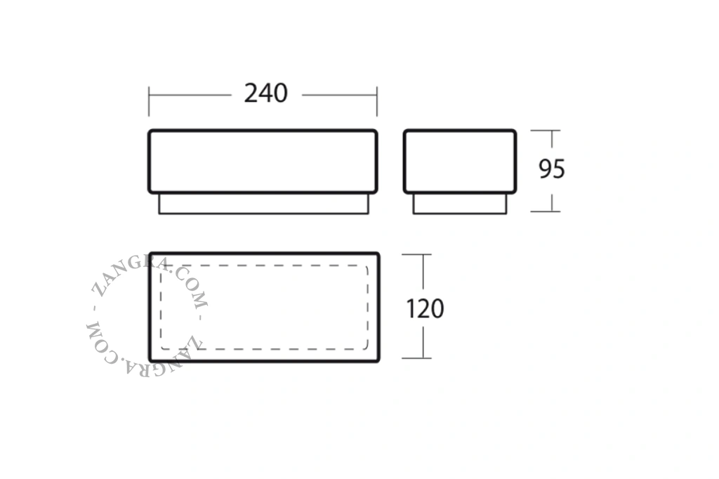 Leuchte aus geblasenem Glas für den Außenbereich oder das Badezimmer – 24 cm - IP43