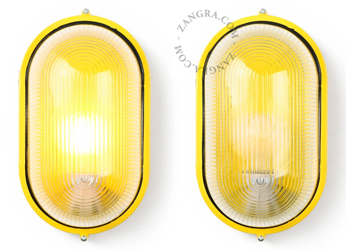 candeeiro exterior amarelo Dijon - IP54
