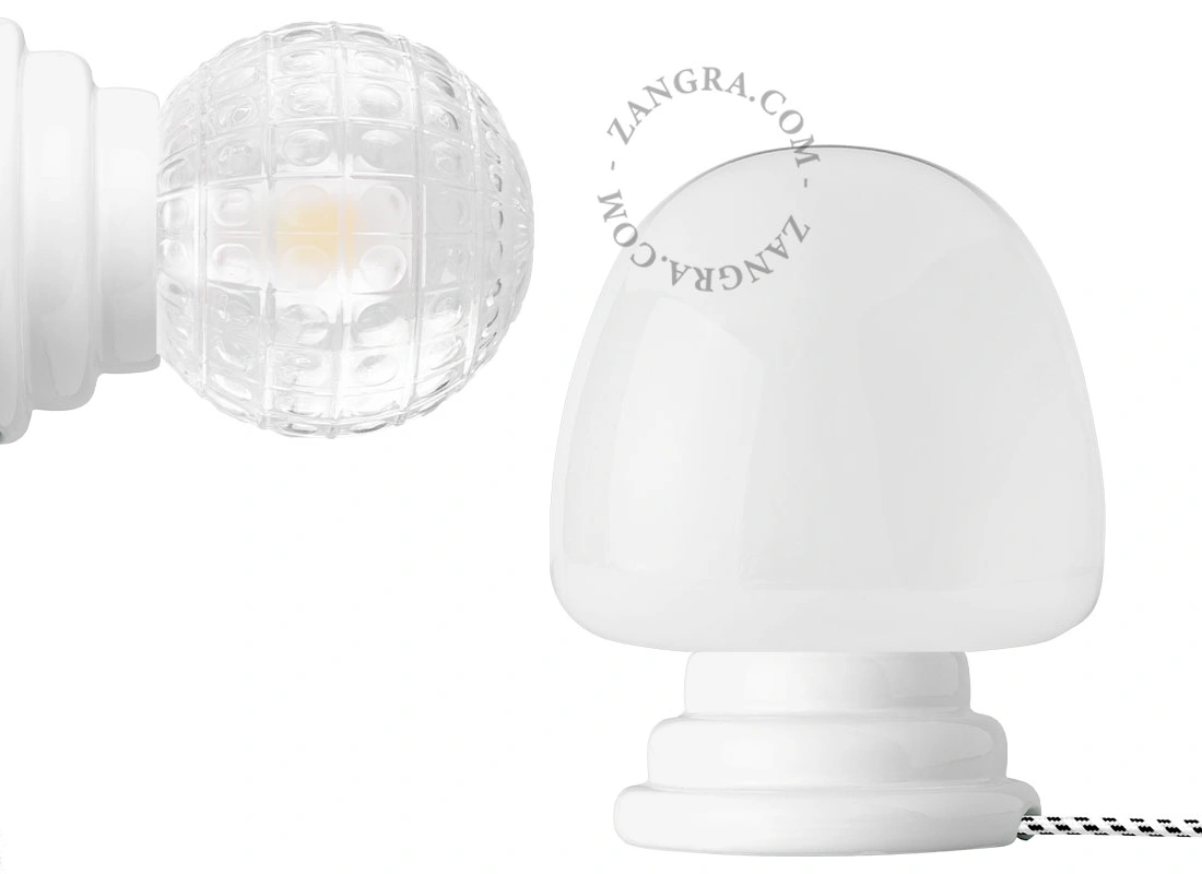 white porcelain Art Deco table or wall light