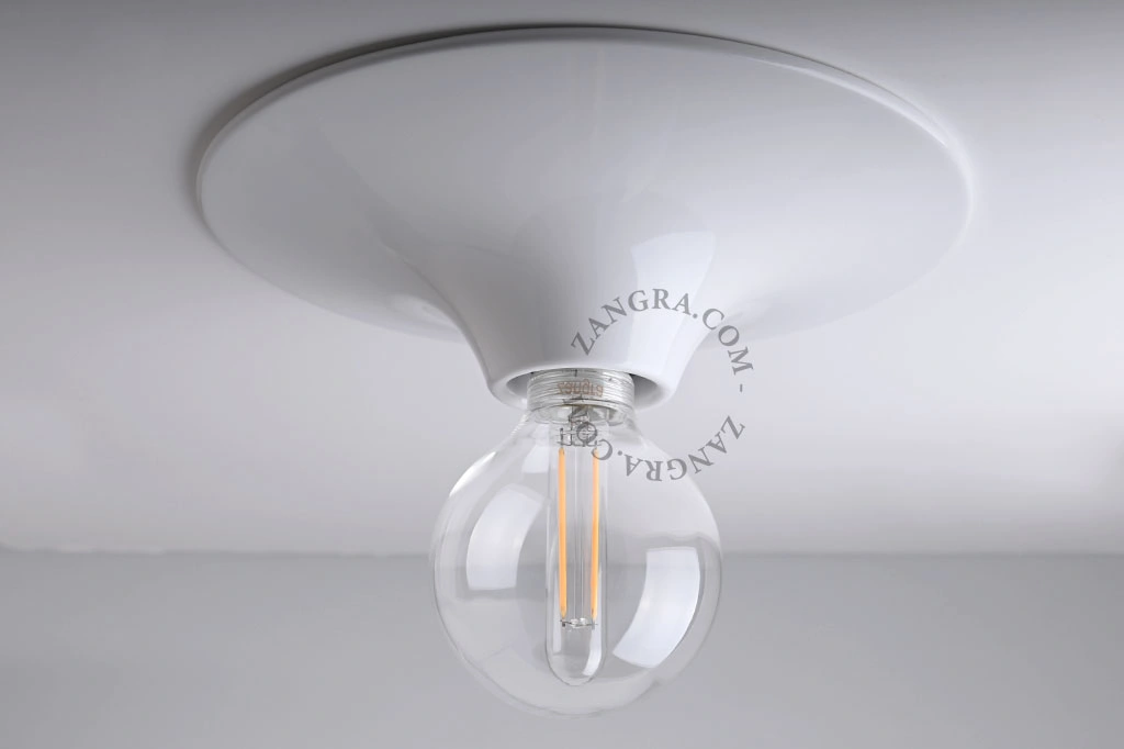 applique ou plafonnier blanc - Ø 26 cm