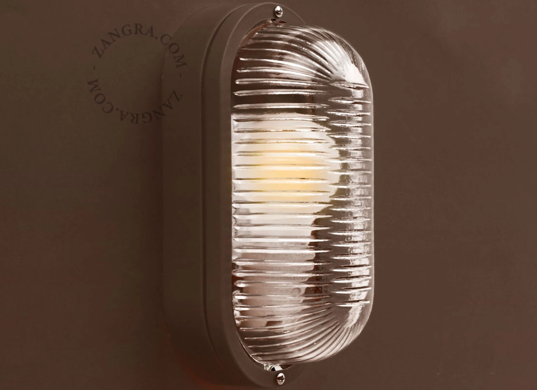 brown bulkhead light Dalida - IP44