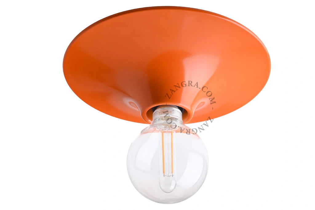 aplique o plafón naranja redondo - Ø 26 cm
