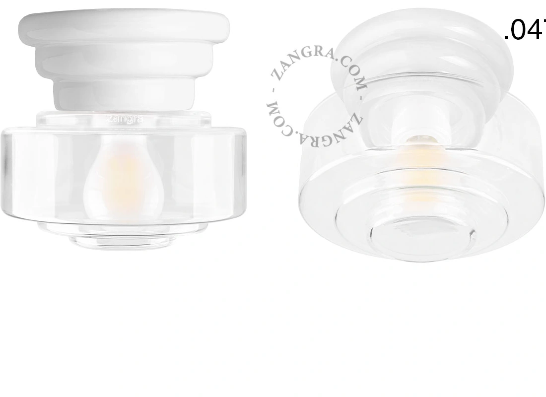 white porcelain Art Deco light Daniel