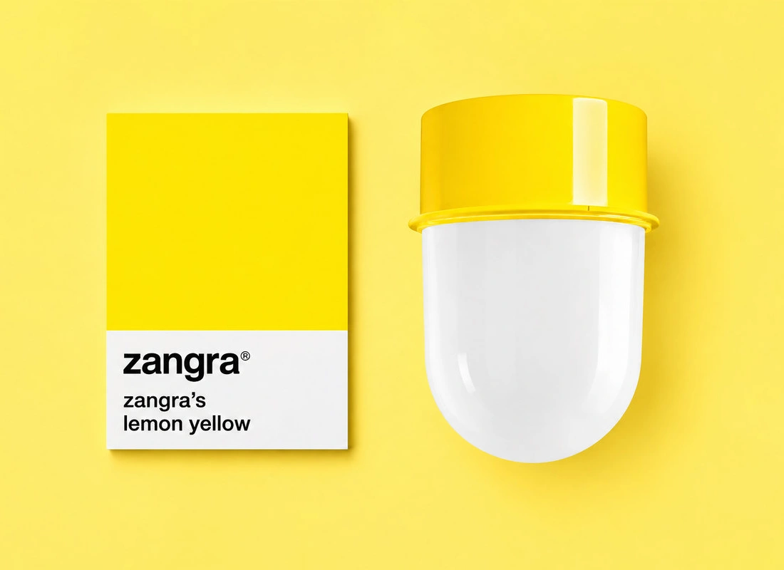 yellow wall or ceiling light - glass shade - Ø 10 cm