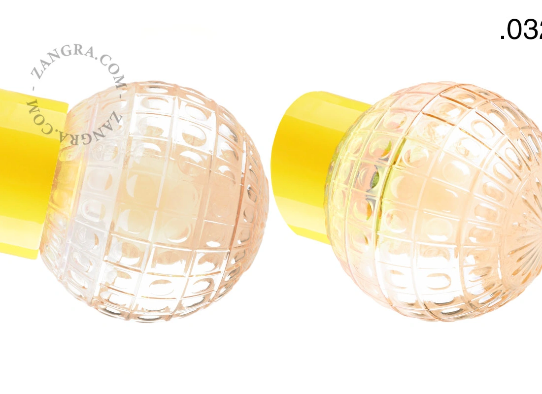 yellow porcelain wall light David - Ø 10 cm