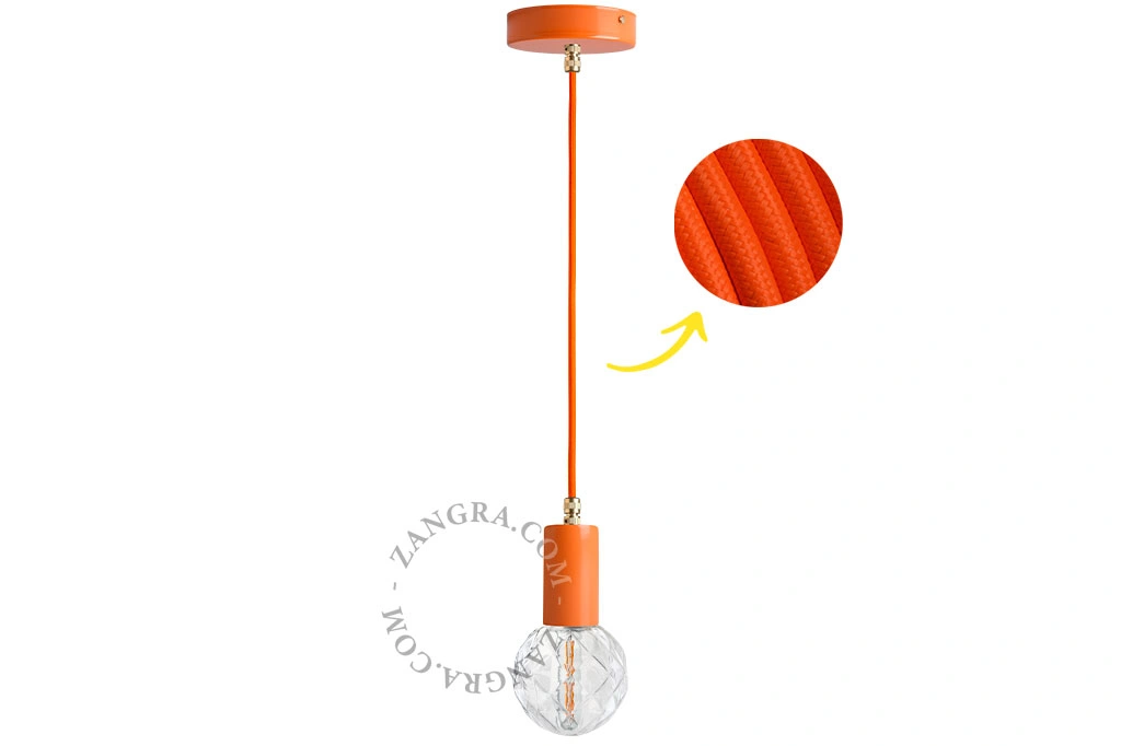gelakte hanglamp - oranje