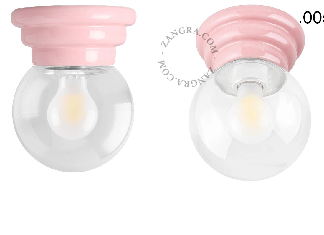 pink porcelain Art Deco light Daniel