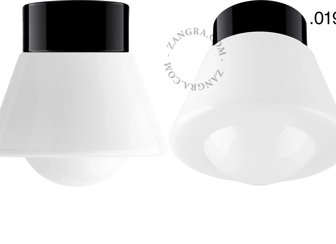 black porcelain lamp David - Ø 10cm