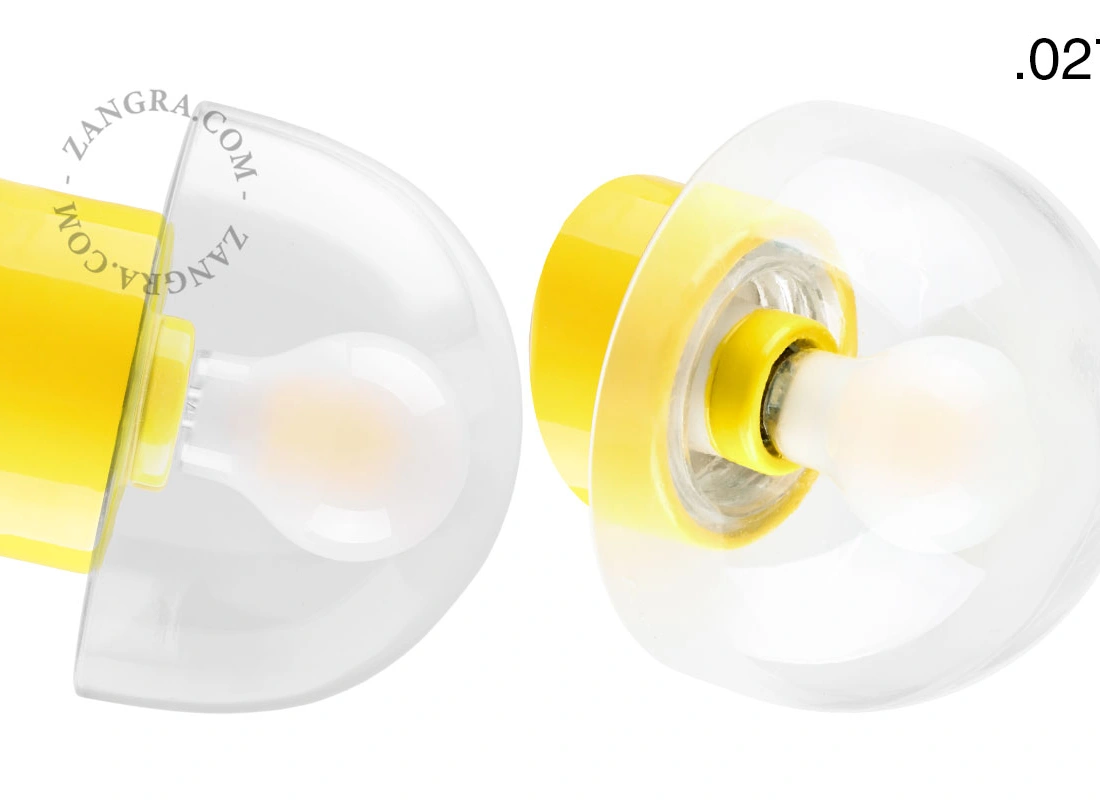 yellow porcelain wall light David - Ø 10 cm