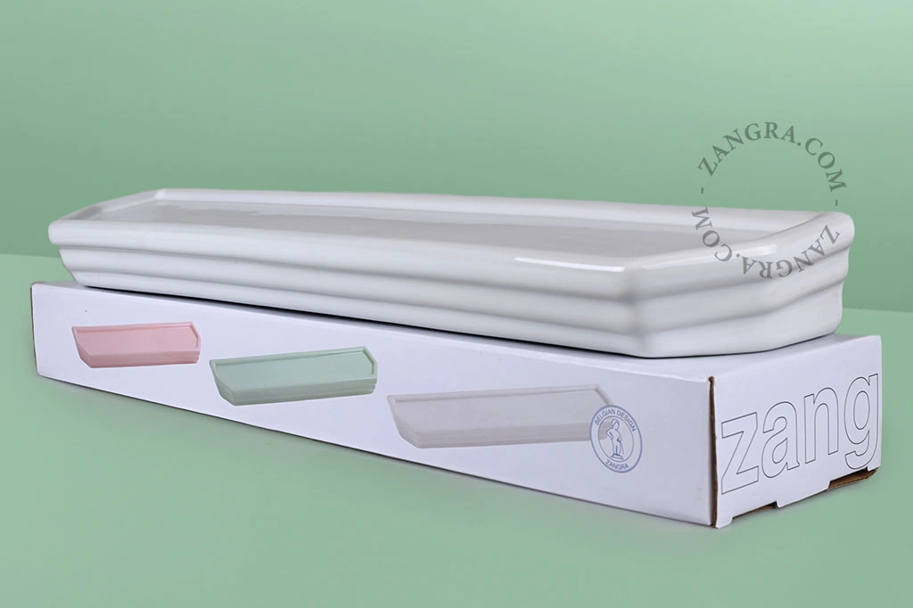 estantería de baño  de porcelana blanca Beau
