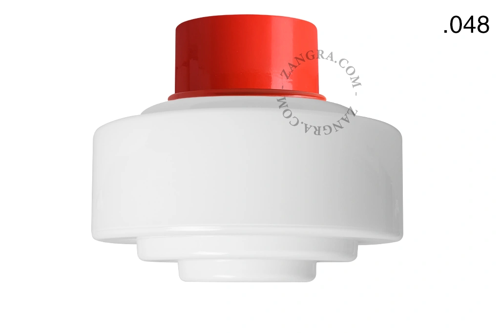 rød væg eller loftslampe - glas skærm - Ø 10 cm