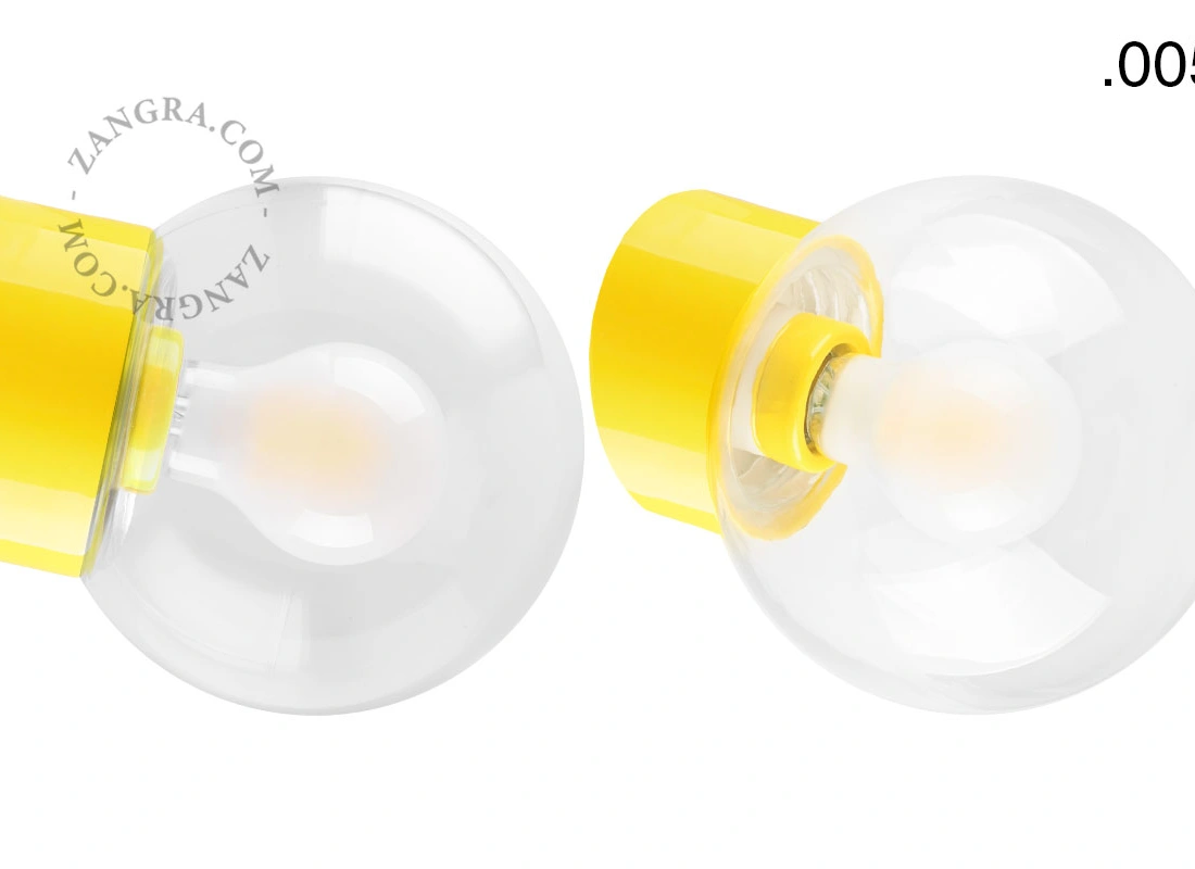 yellow porcelain wall light David - Ø 10 cm
