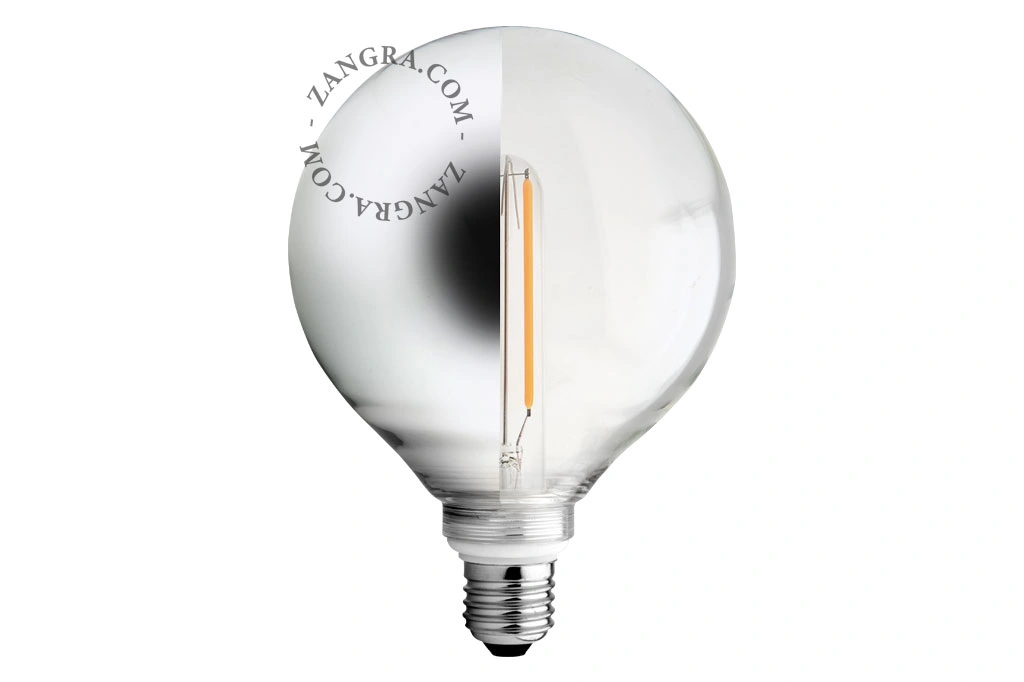 LED lamp – spiegel zilver