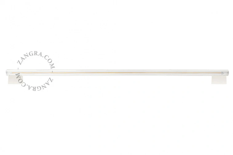 white porcelain wall or ceiling light S14s – 100cm  clear stick bulb