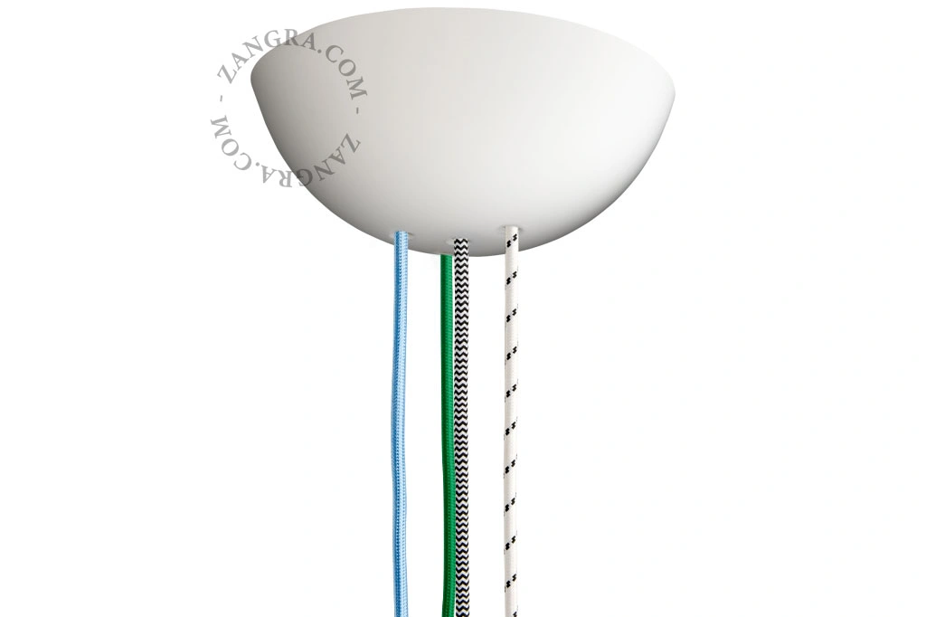 weißer flexibler Lampenbaldachin für 4 Kabel