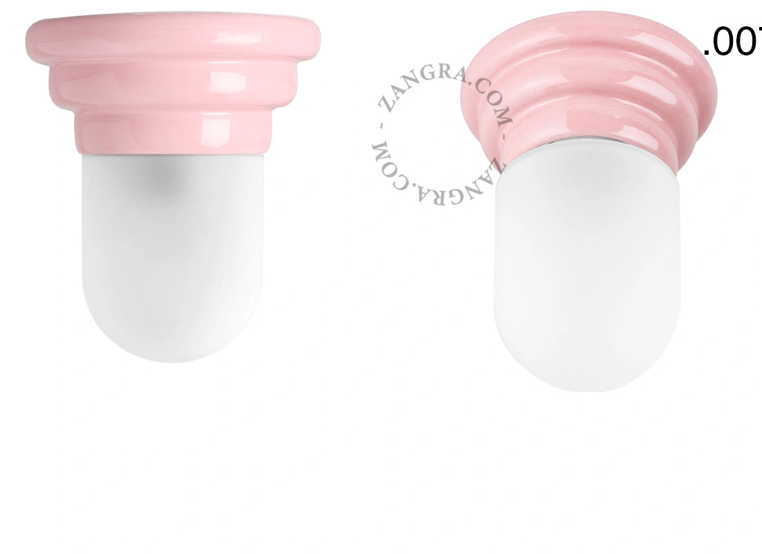 pink porcelain Art Deco light Daniel
