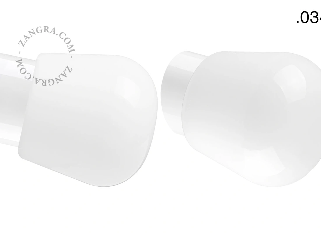 biała porcelanowa lampa ścienna David - Ø 10 cm
