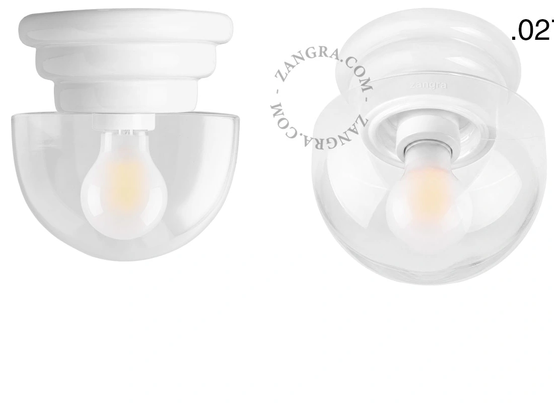 white porcelain Art Deco light Daniel
