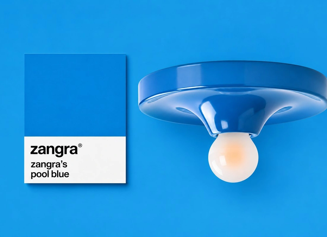blue Space Age lamp Eli - Ø 26 cm