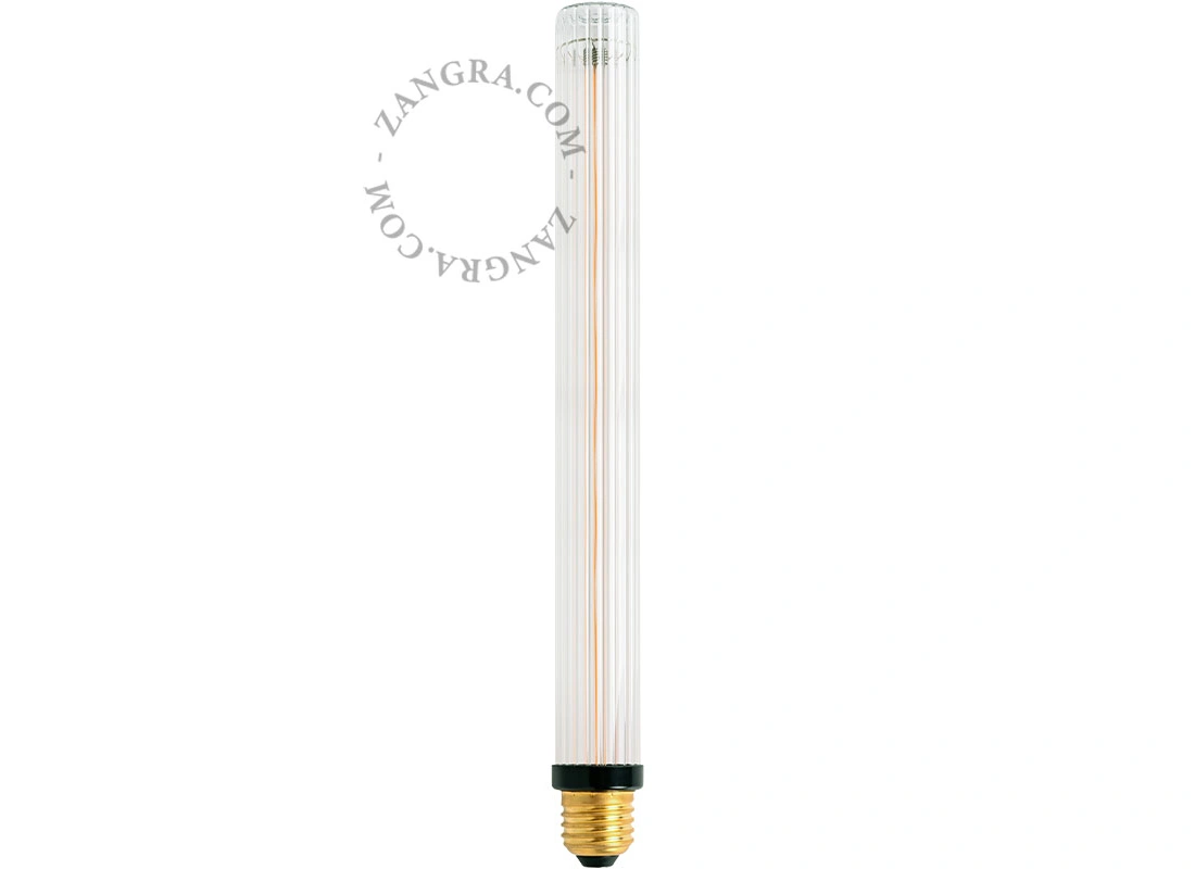 E27 żarówka filamentowa LED nieściemnialna 220K - 5W - 31 cm ryflowane szkło