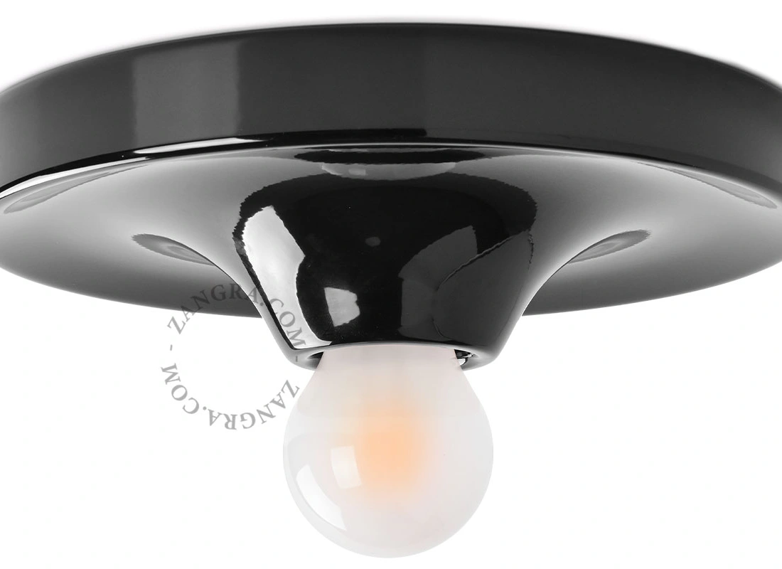 czarna lampa space age Eli - Ø 26 cm