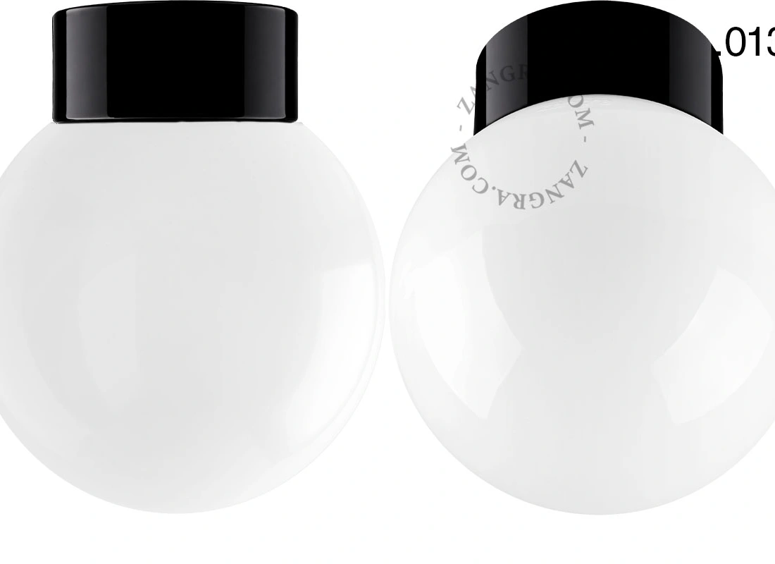 black porcelain lamp David - Ø 10cm