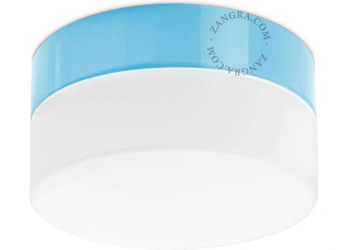 jasnoniebieska porcelanowa lampa , Dana - Ø 18 cm - IP54