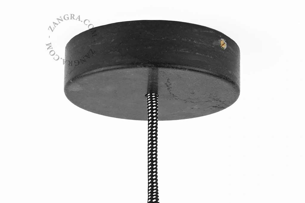 marble ceiling rose - black