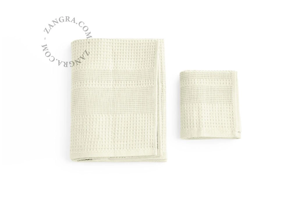 honeycomb bath towel - ecru